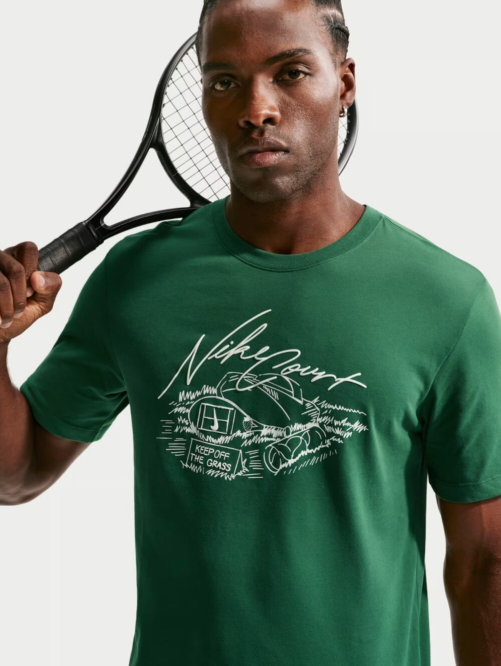 Nike Dri-FIT Tennis T-Shirt ~ Green IR4938-341 | Mens: M *NWT